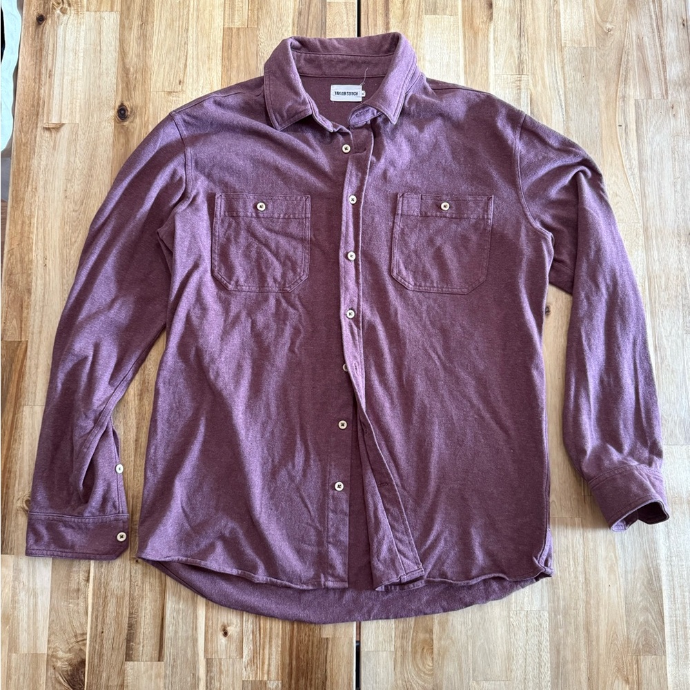 Men's Maroon Button-Up Shirt